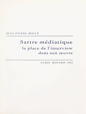 cover image of Sartre médiatique